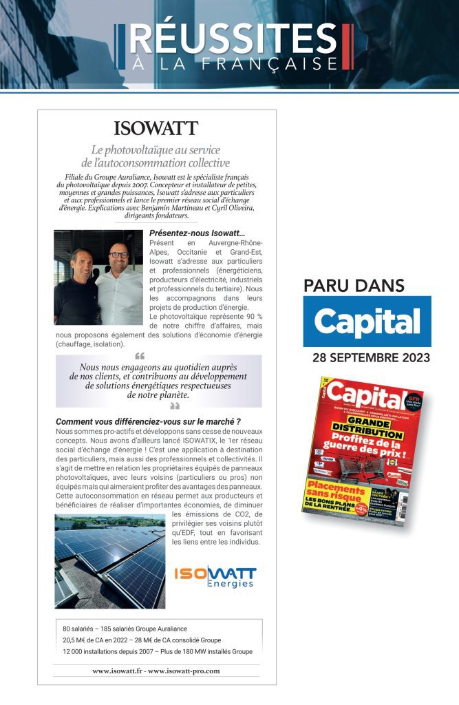 Isowatt - Magazine CAPITAL