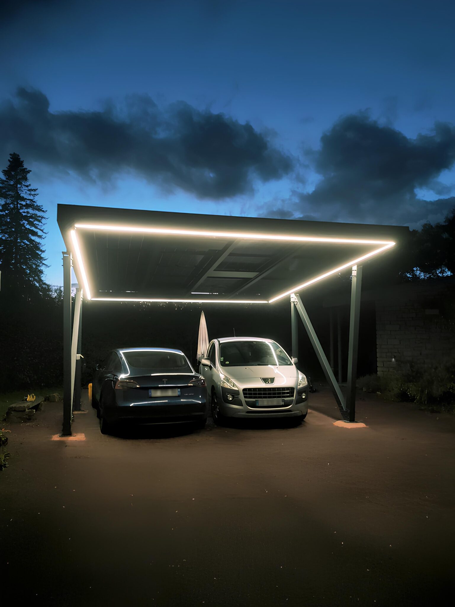 Ombrière Genelios avec LED