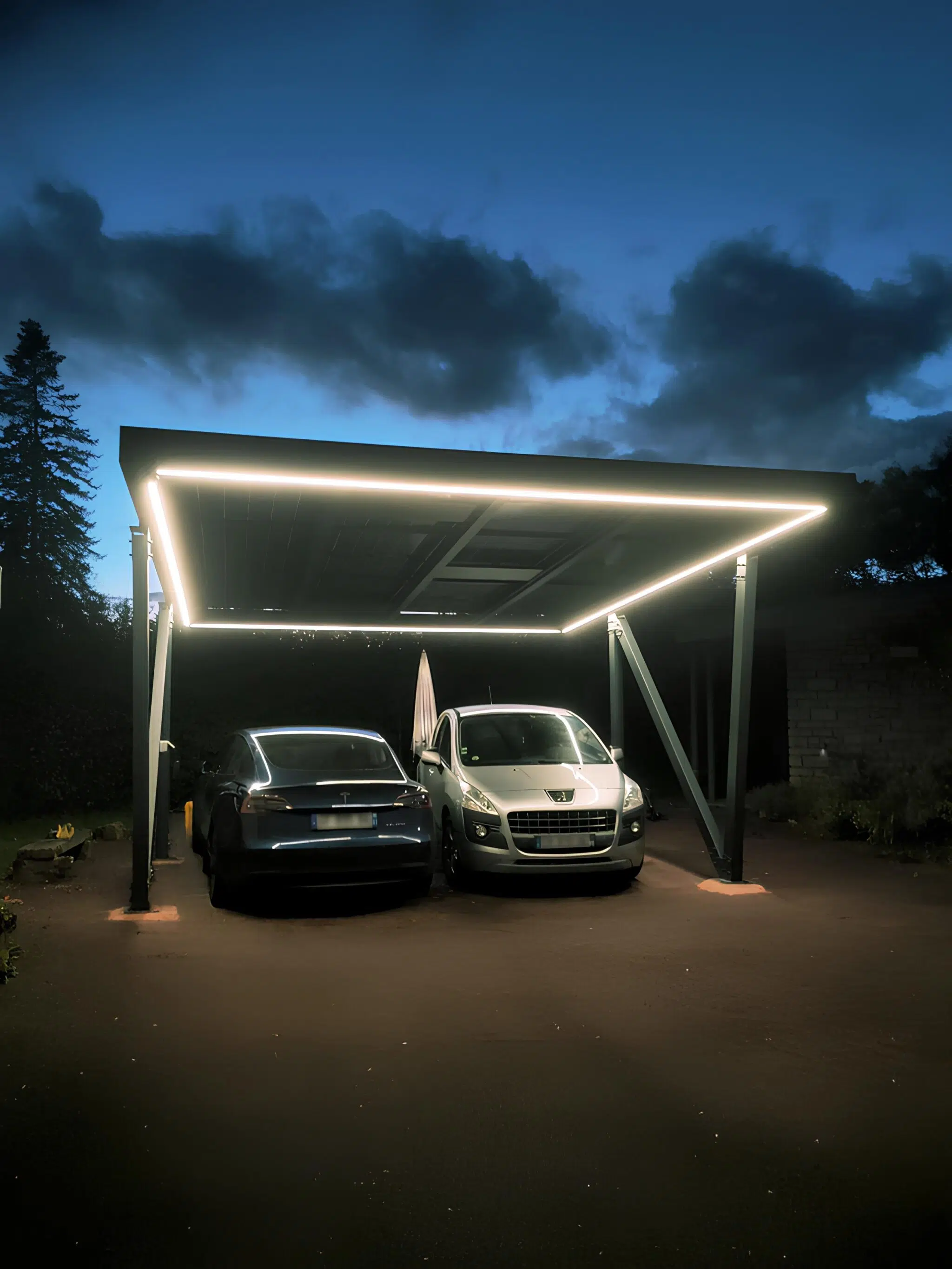 Ombrière Genelios avec LED