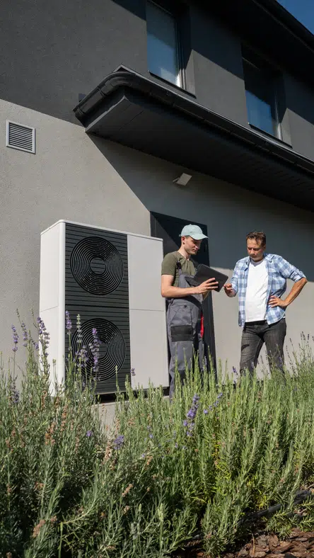 Pompe à chaleur air-eau installée sur maison individuelle
